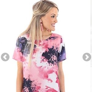 Brand new Floral Watercolor Print Shift Dress